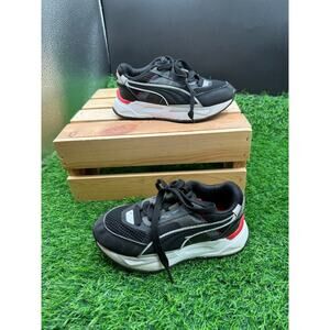 PUMA Kids Sneakers- Black/Red/White-Size12C